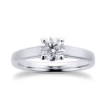 Platinum 0.70ct Diamond Solitaire Ring