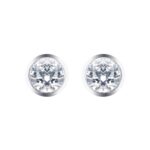 Silver & Diamond 0.10ct Besel Stud Earrings
