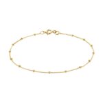 9ct Yellow Gold Beaded Chain Bracelet