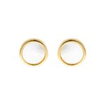 9ct Yellow Gold Mother Of Pearl Stud Earrings