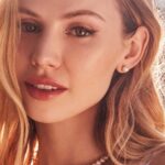 Ashton Gold Pearl Stud Earrings - Image 2
