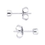 Silver & Diamond 0.10ct Besel Stud Earrings - Image 2