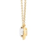 Grace 18ct Yellow Gold, White Topaz Round 0.10cttw Diamond Necklace - Image 3