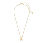Letter A Pendant Necklace in Gold - Image 3