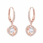 Sparkling Dance Rose Gold Plated Drop Earrings - Image 3