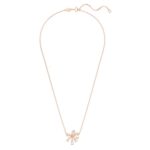 Volta Rose Gold Plated Cubic Zirconia Bow Pendant - Image 3