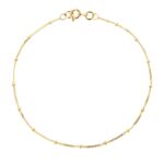 9ct Yellow Gold Beaded Chain Bracelet - Image 3