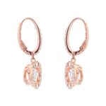 Sparkling Dance Rose Gold Plated Drop Earrings - Image 4